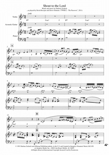 Shout To The Lord (arr. David Kocijan)