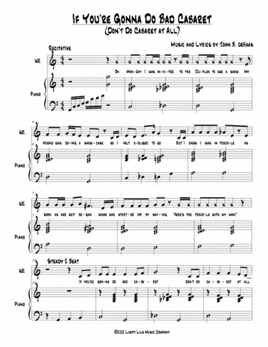 If You're Gonna Do Bad Cabaret