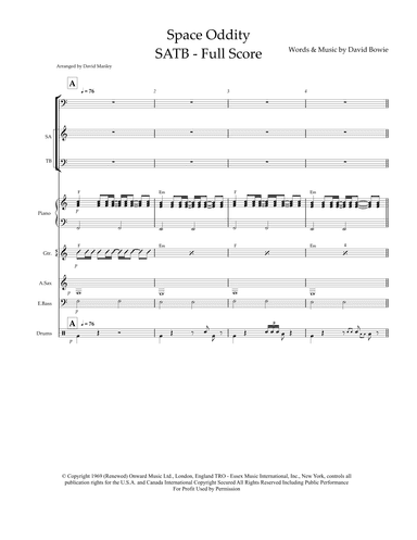 Space Oddity (arr. David Manley)