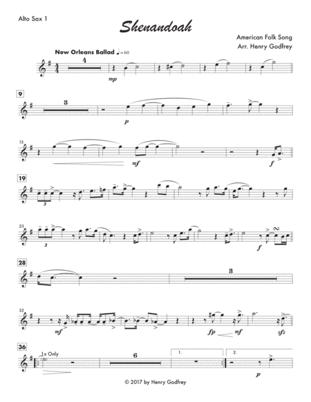 Shenandoah [PARTS] (arr. Henry Godfrey)