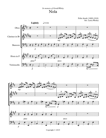 Nola (arr. Larry Wesley)