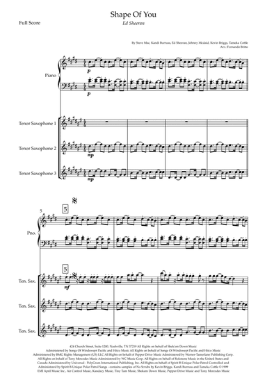 Shape Of You (arr. Fernando Britto)