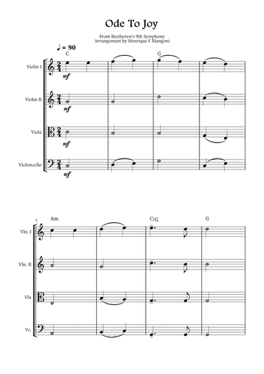 Ode To Joy (arr. Henrique F Mangoni)