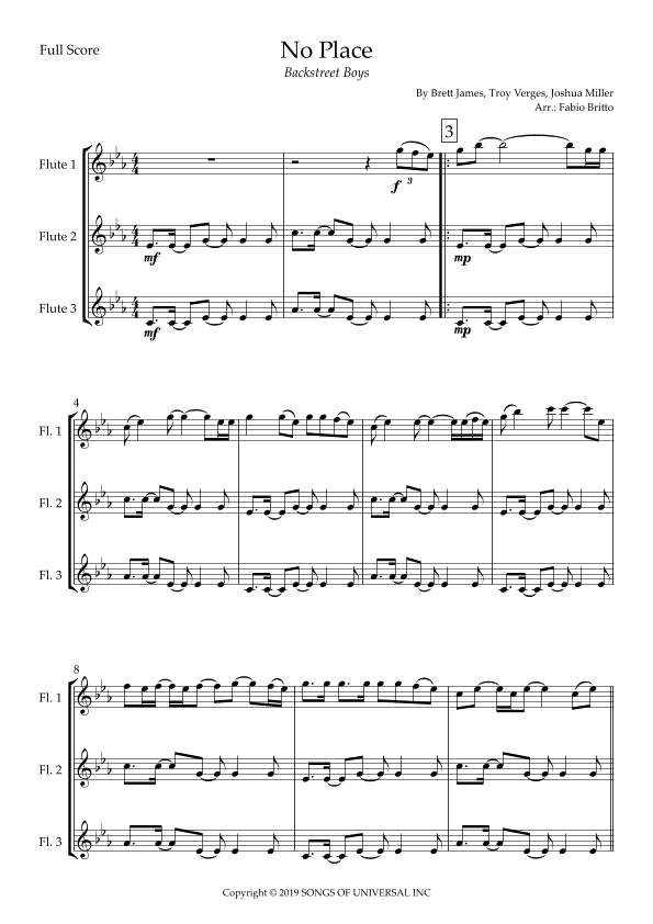 No Place (arr. Fabio Britto)