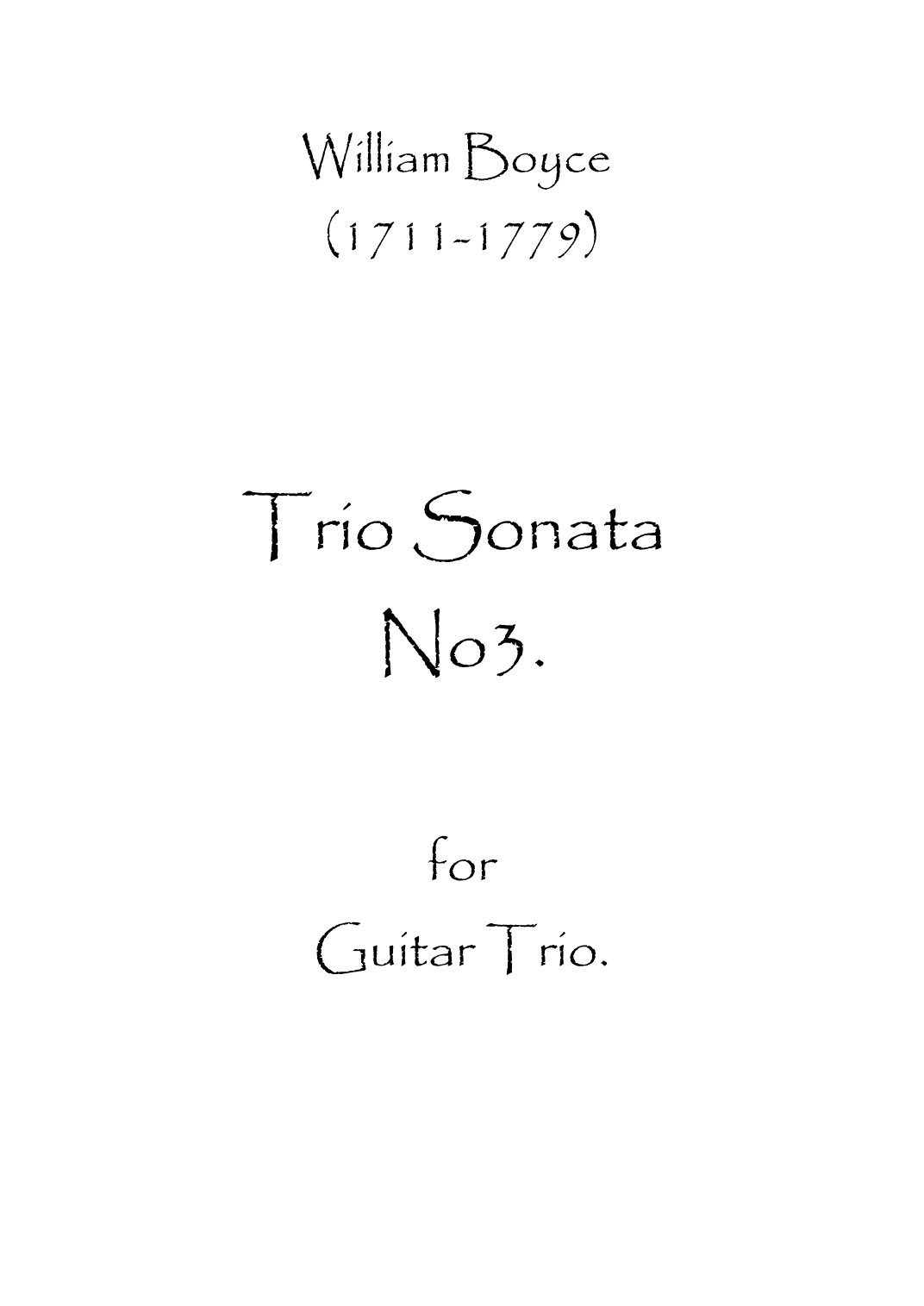 Trio Sonata No.3 (arr. Spence Bundy)