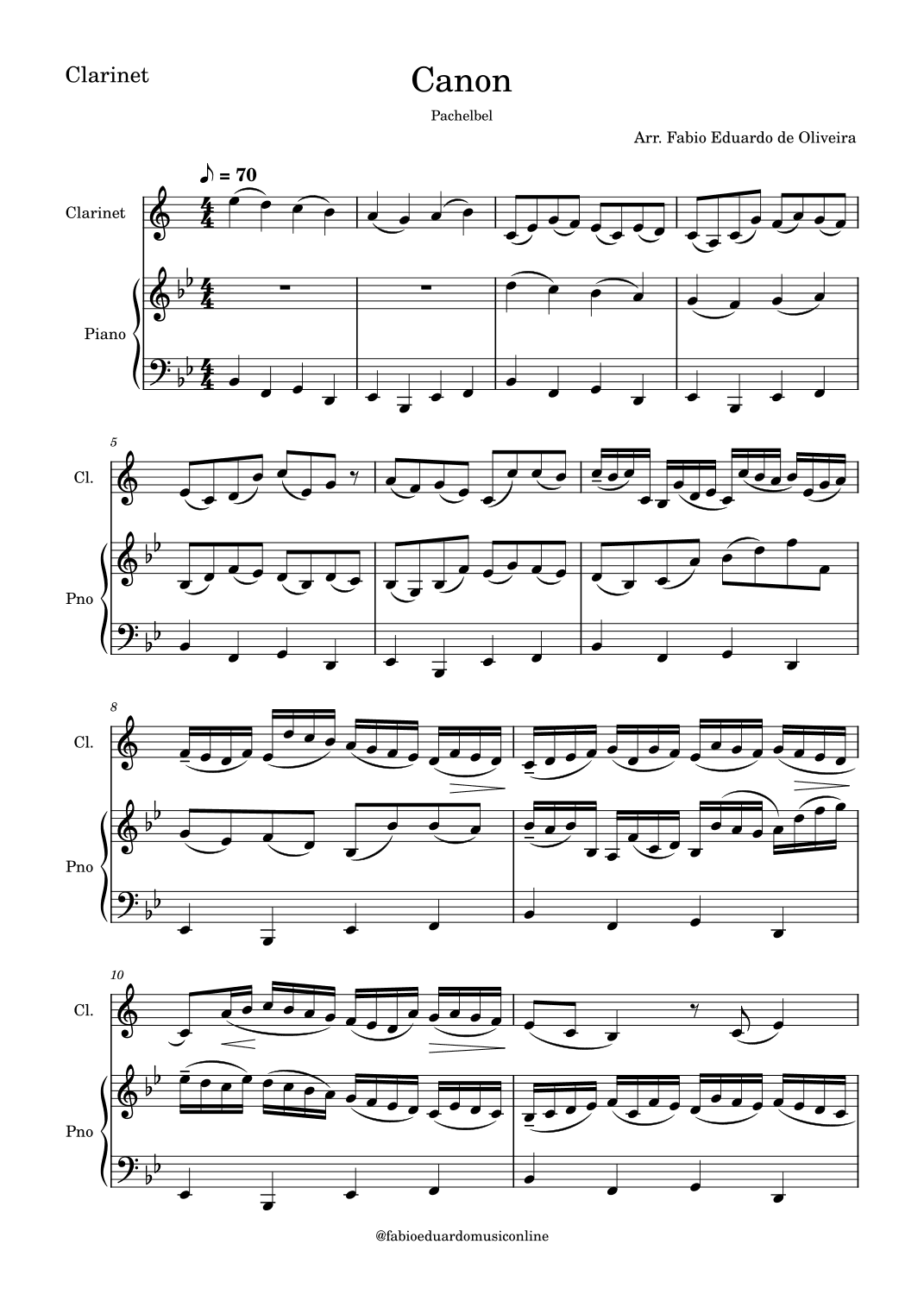 Canon Pachelbel (arr. Fabio Eduardo de Oliveira)
