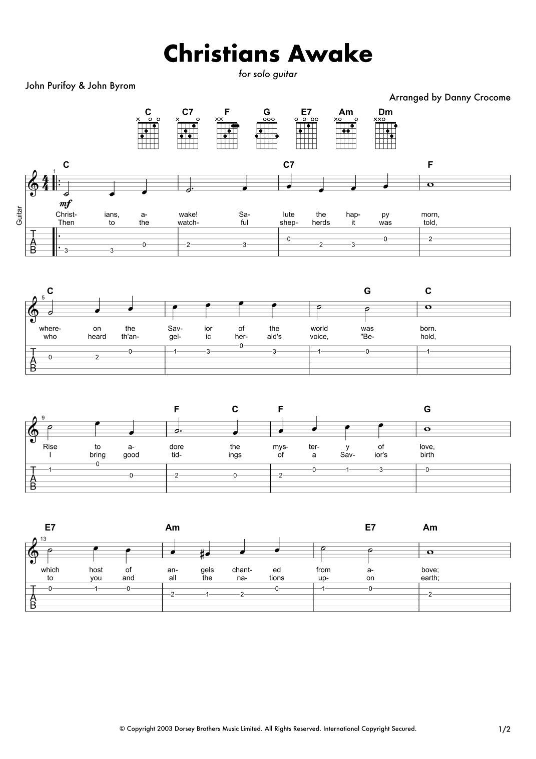 Christians Awake (arr. Danny Crocome)