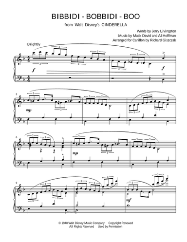 Bibbidi-bobbidi-boo (the Magic Song) (arr. Richard Giszczak)