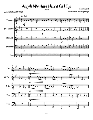 Angels We Have Heard On High (Brass Quintet) (arr. Joseph Pugh)