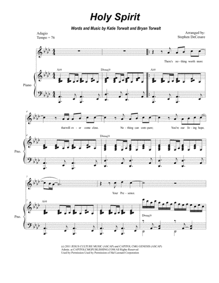 Holy Spirit (arr. Stephen DeCesare)