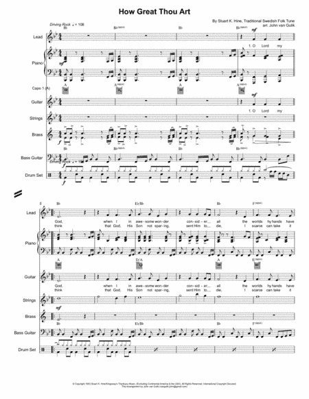 How Great Thou Art (arr. John van Gulik)