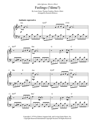 Feelings (?dime?) (arr. Kaiserin Rebecca)