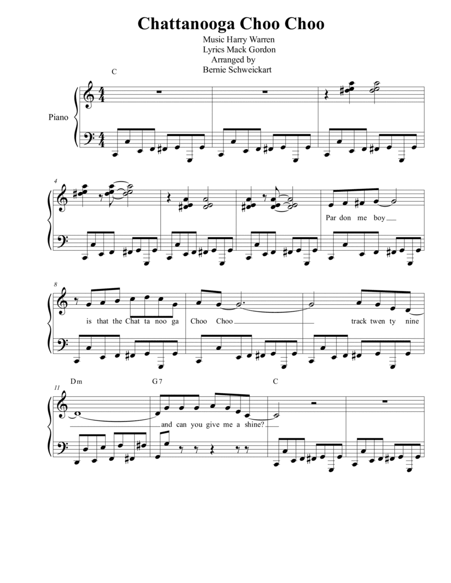 Chattanooga Choo Choo (arr. Bernie Schweickart)