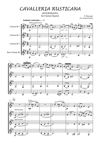 Cavalleria Rusticana - Intermezzo (arr. Ismael Garcia)