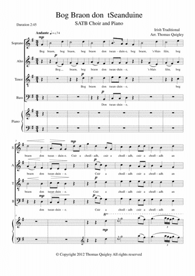 Bog Braon don tSeanduine (arr. Thomas Quigley)