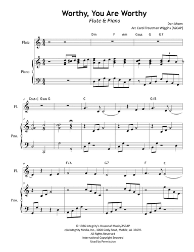 Worthy, You Are Worthy (arr. Carol Troutman Wiggins)