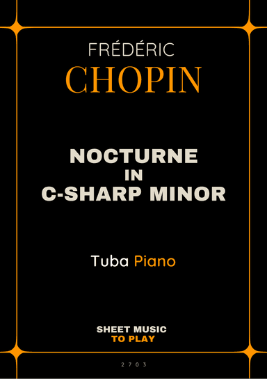 Nocturne No.20 in C-Sharp minor - Tuba and Piano (Full Score and Parts) (arr. César Madeira)