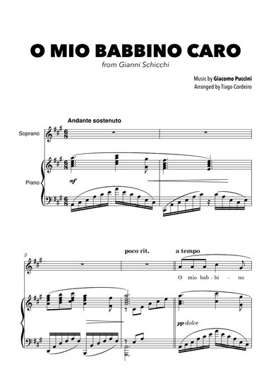 O Mio Babbino Caro (arr. Tiago Cordeiro)