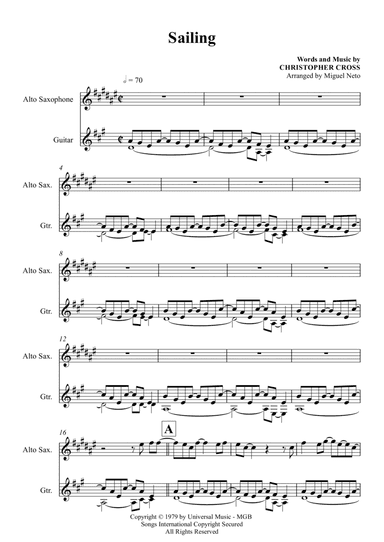 Sailing (arr. Miguel Neto)
