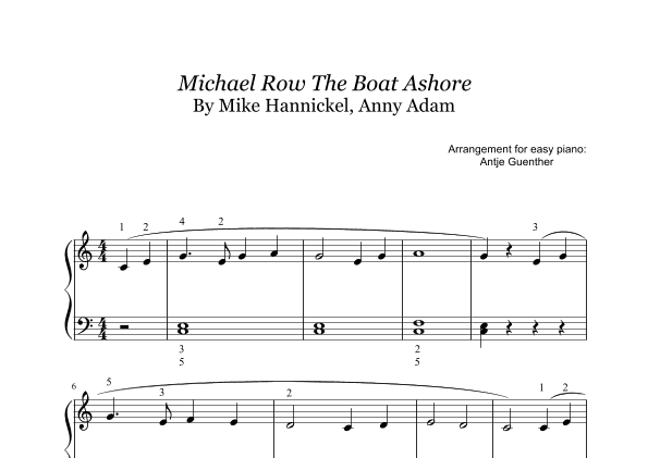 Michael Row The Boat Ashore (arr. Antje Günther)
