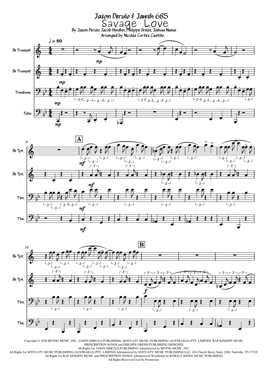 Savage Love (arr. Nicolás Cortés Castillo)