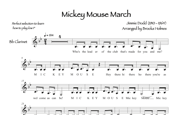 Mickey Mouse March (arr. Brooks Holmes)
