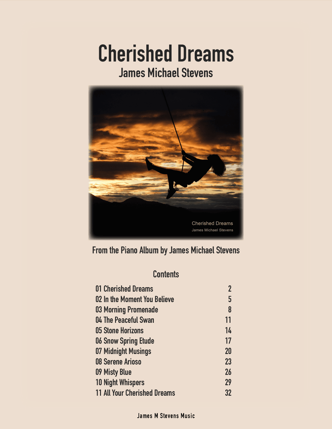 Cherished Dreams - Piano Book