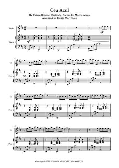 Ceu Azul (arr. Thiago Marconato)
