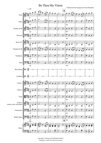 Be Thou My Vision for School Orchestra (arr. David Burndrett)