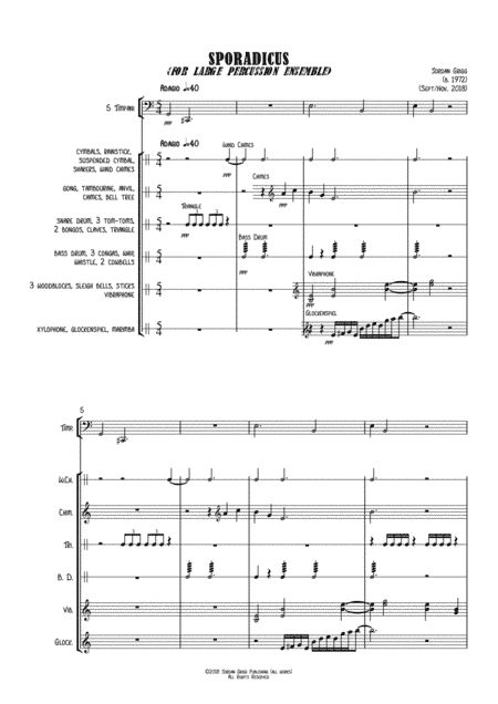 SPORADICUS (for large percussion ensemble)