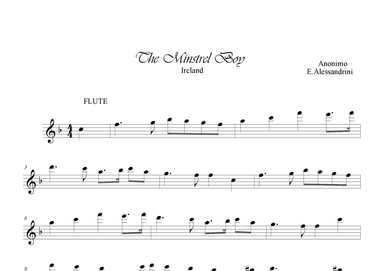 The minstrel boy. Flute (arr. Ester Alessandrini)