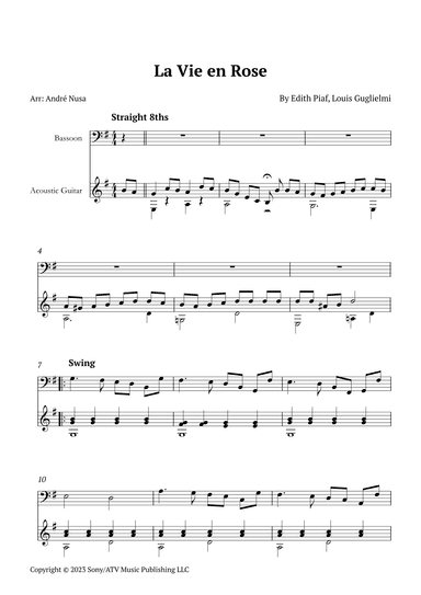La Vie En Rose (arr. André Nusa)