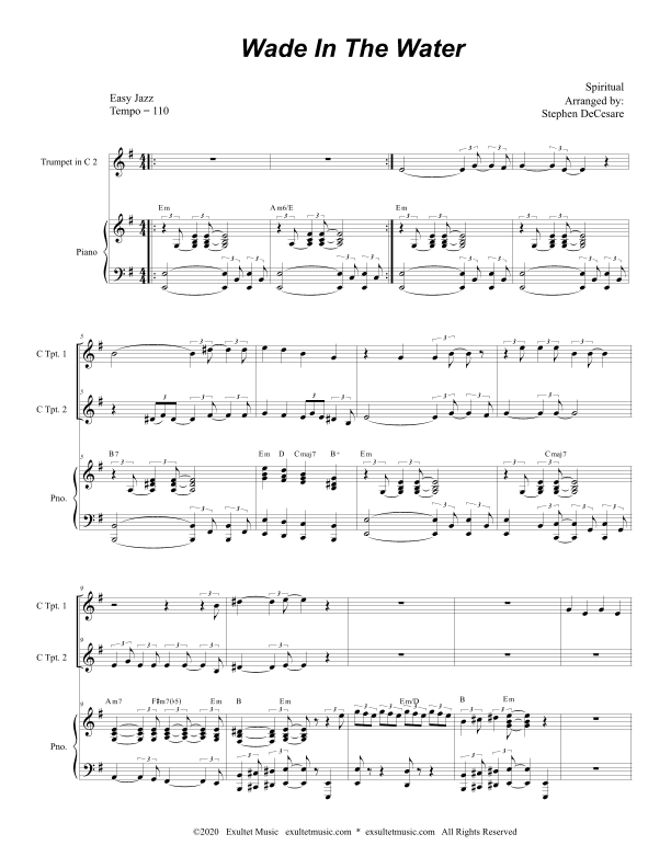 Wade In The Water (Duet for C-Trumpet) (arr. Stephen DeCesare)