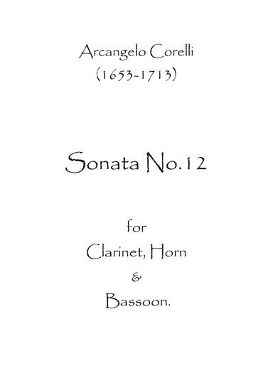 Sonata No.12 (arr. Spence Bundy)