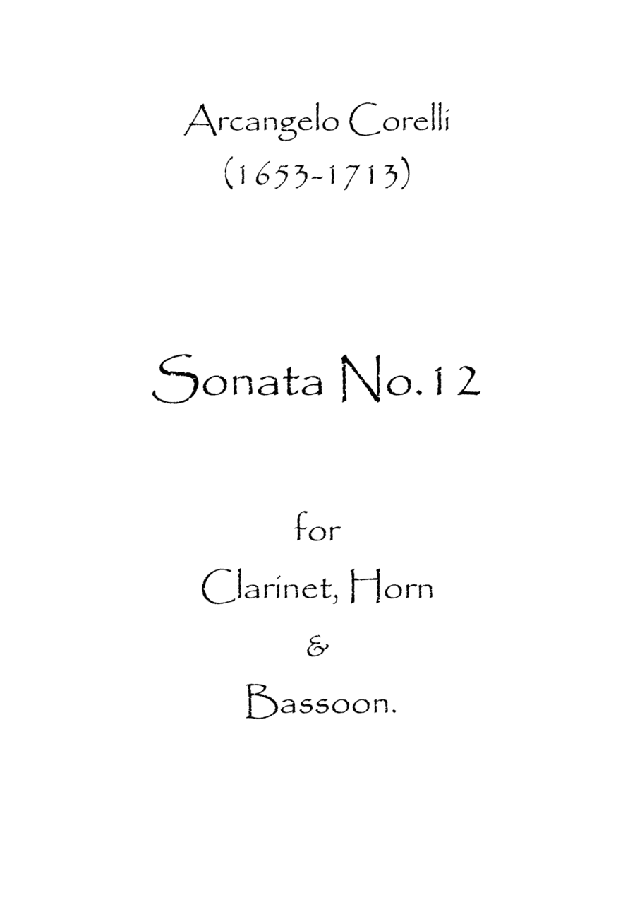 Sonata No.12 (arr. Spence Bundy)