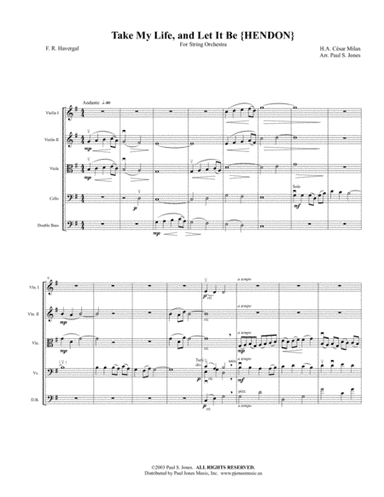 Take My Life and Let It Be (String orchestra)) (arr. Paul S. Jones)