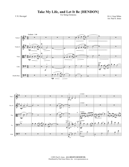 Take My Life and Let It Be (String orchestra)) (arr. Paul S. Jones)