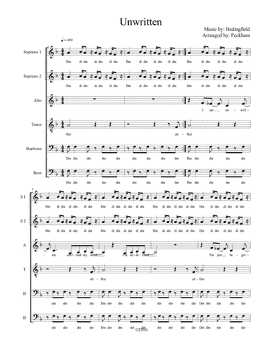 Unwritten (arr. Jeff Peckham)