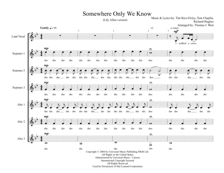 Somewhere Only We Know (arr. Thomas J. West)