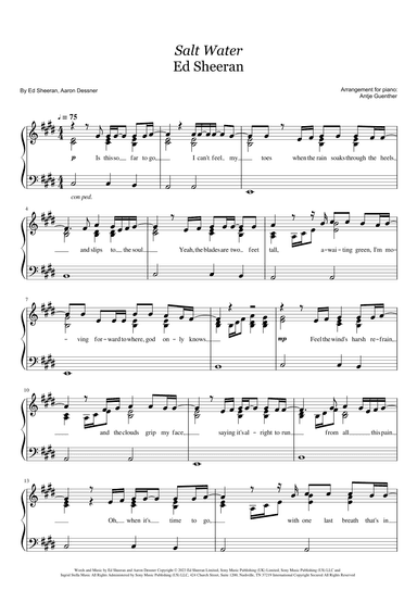 Salt Water (arr. Antje Günther)