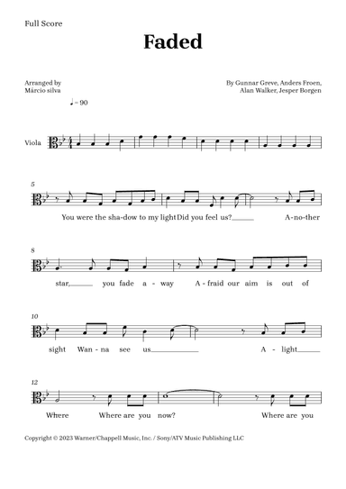 Faded (arr. Márcio Silva)