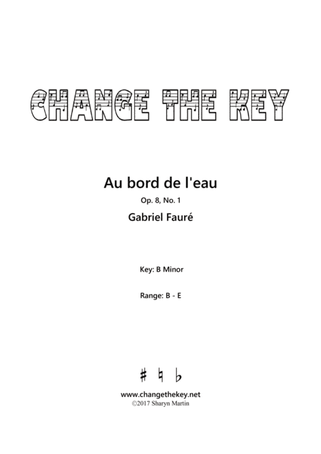 Au bord de l'eau - B Minor (arr. Change the Key)