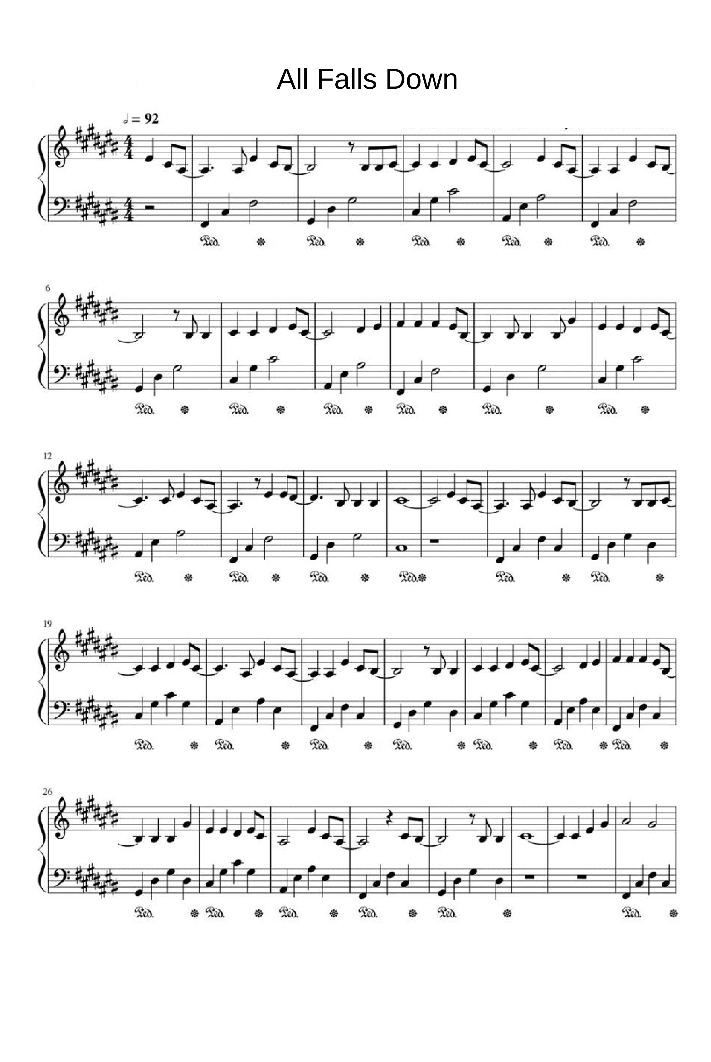 All Falls Down (arr. Alan Olav Walker)