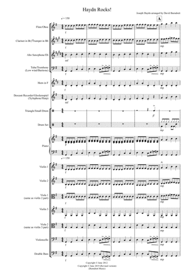 Haydn Rocks! for Flexible School Ensemble/Orchestra (arr. David Burndrett)