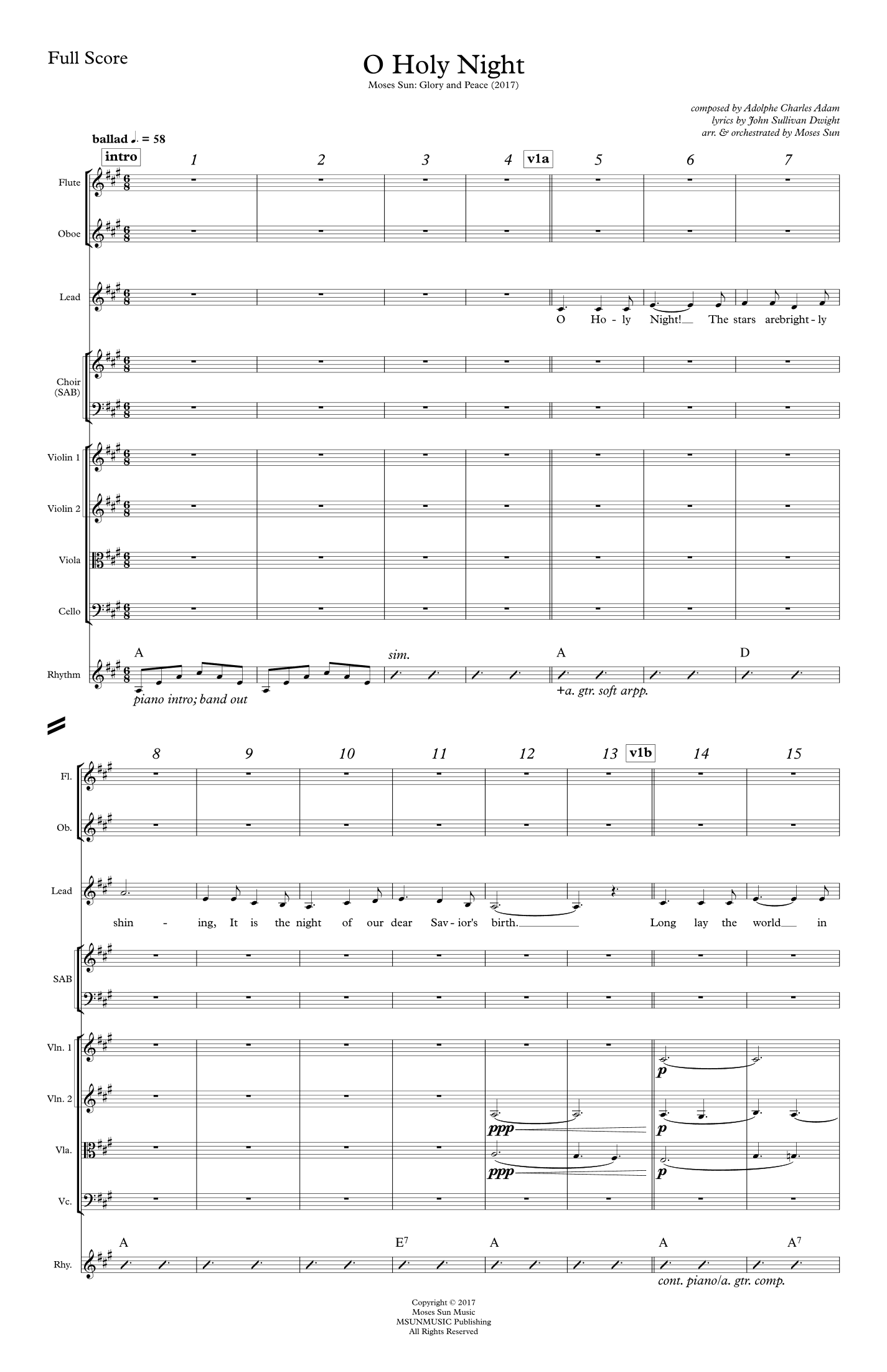 O Holy Night (arr. Moses Sun)