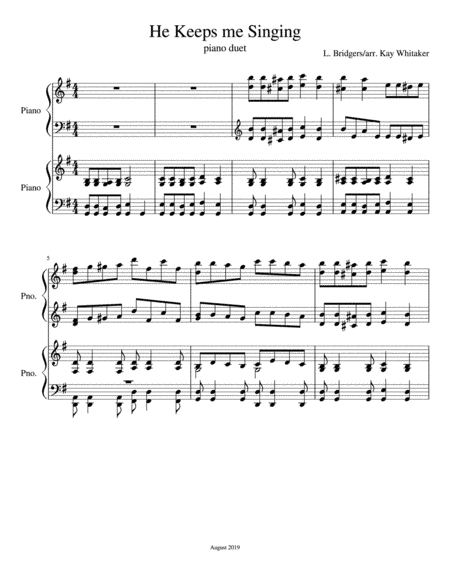He Keeps Me Singing (arr. Kay Whitaker)