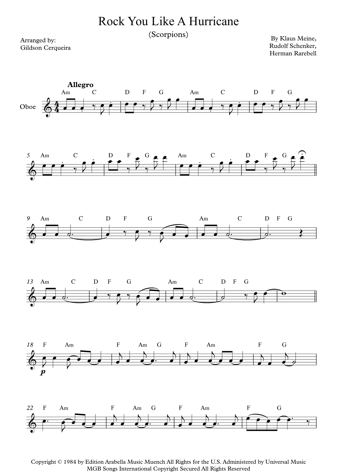 Rock You Like A Hurricane (arr. Gildson Cerqueira)
