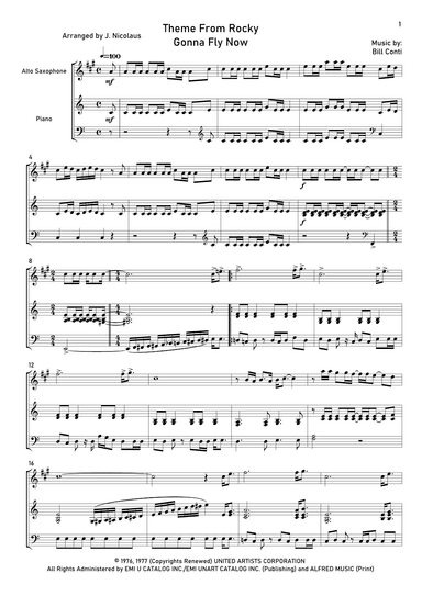 Gonna Fly Now (arr. John Nicolaus)