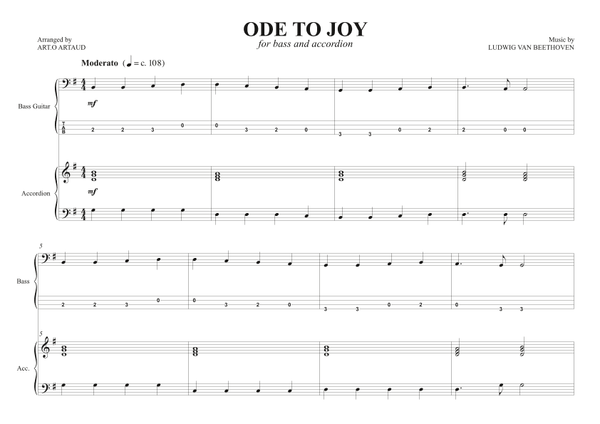 Ode to Joy (arr. Art.o Artaud)