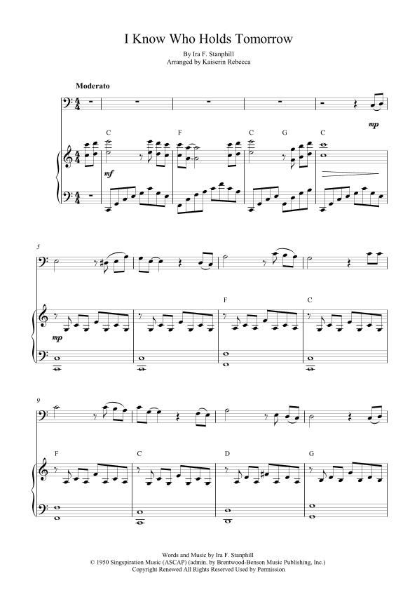 I Know Who Holds Tomorrow (arr. Kaiserin Rebecca)